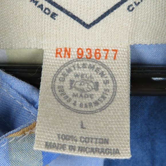 St. John's Bay* Men's Short Sleeve Button Down Curved Hem Pocket Shirt~ Large - Picture 4 of 13